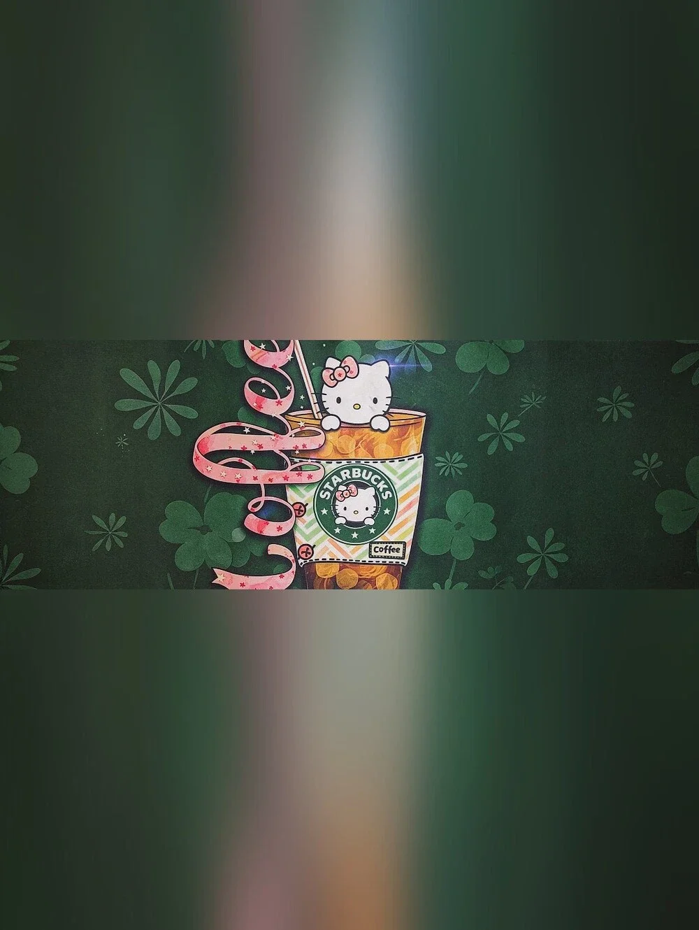 New! Hello Kitty x Starbucks Pink Green Computer Gaming Desk Mat 12